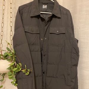 Men’s down shirt-jacket - dark grey